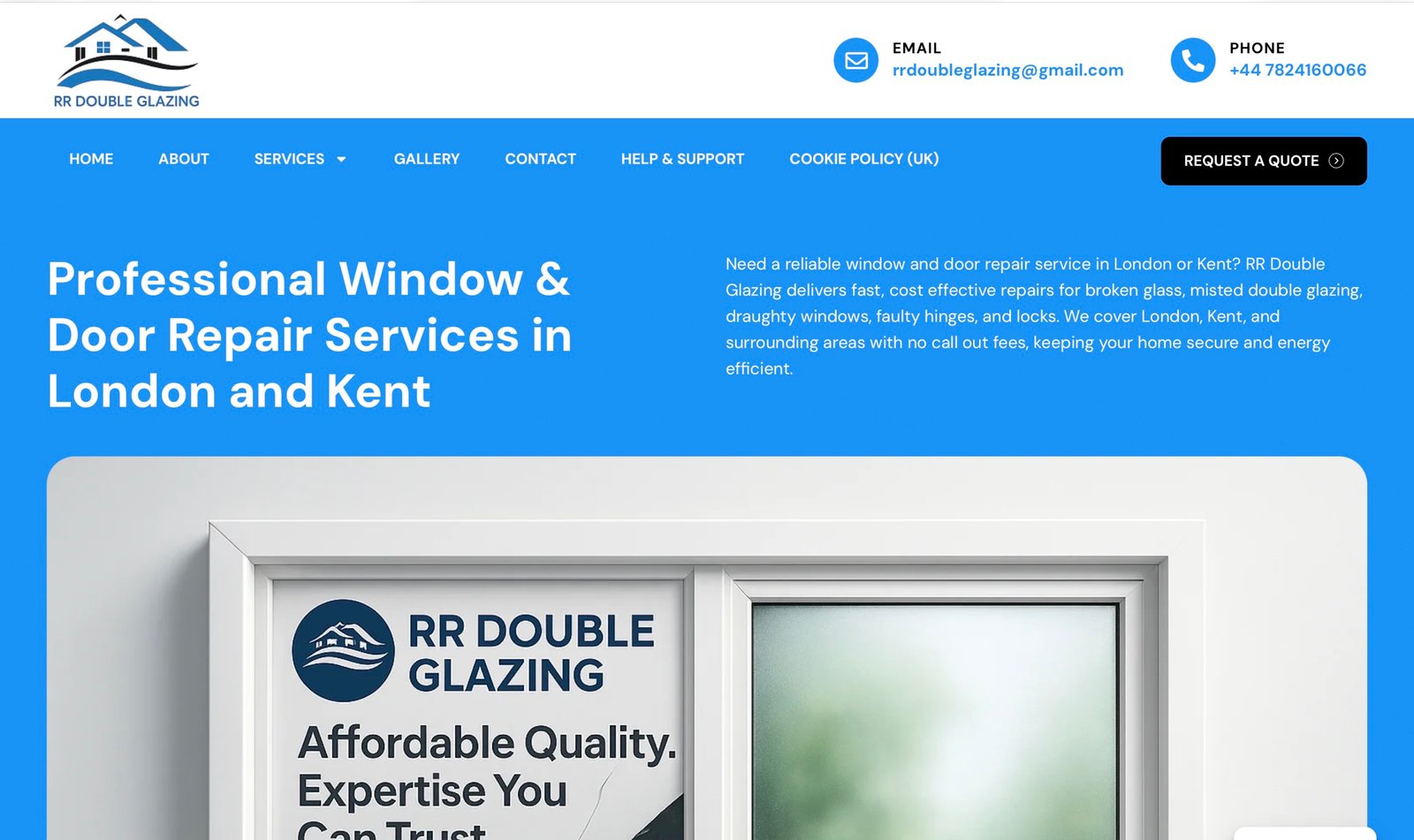 RR Double Glazing London site