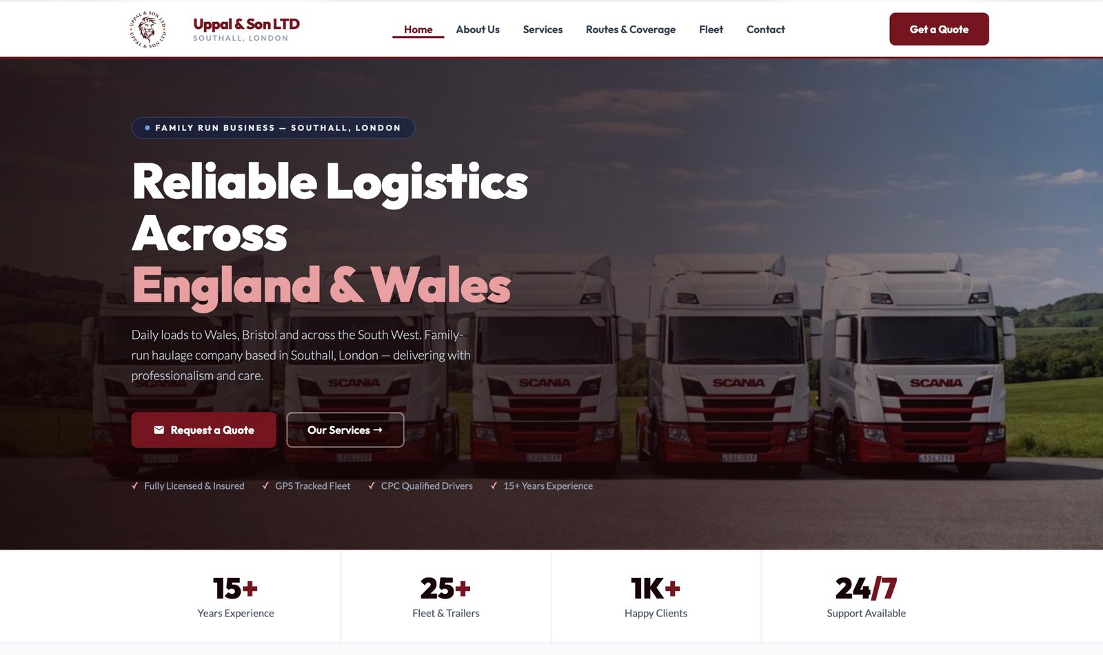 Uppal & Son Transport site